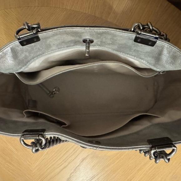 CHANEL Metallic Silver Quilted Tote - Picture 9 of 9